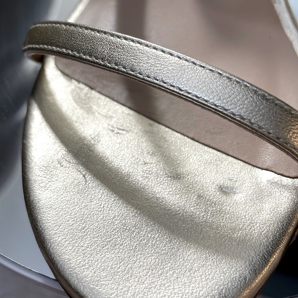 STUART WEITZMAN Womens Gold Slingback Soiree 100 Stiletto Heeled Sandal 7 M - Picture 10 of 10